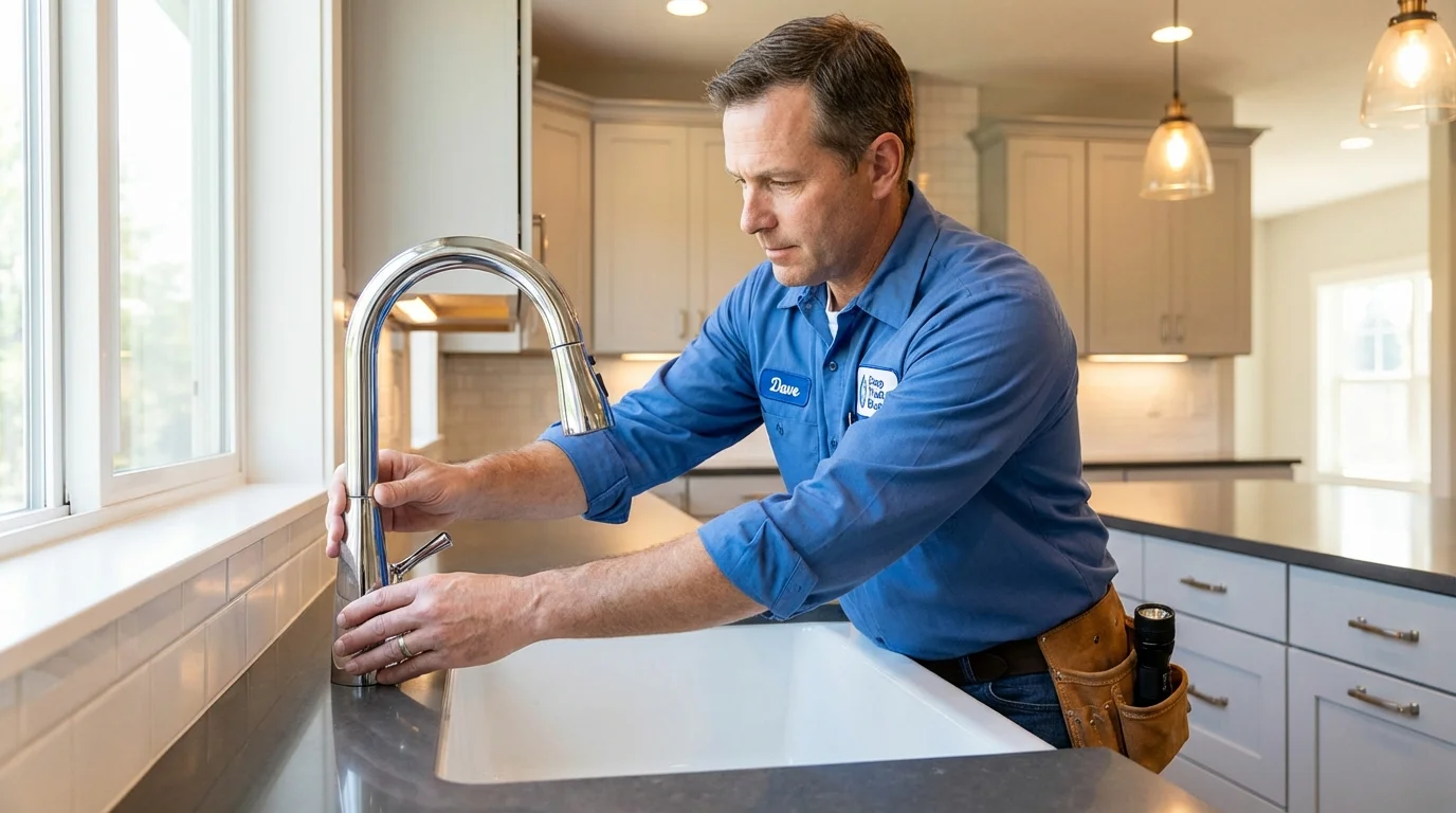 Kitchen faucet installation by Johns Plumbing LLC in Short Hills